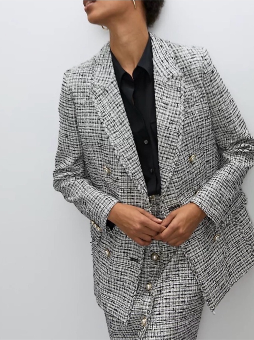 Aritzia | Babaton Double-breasted Samuel Tweed Blazer